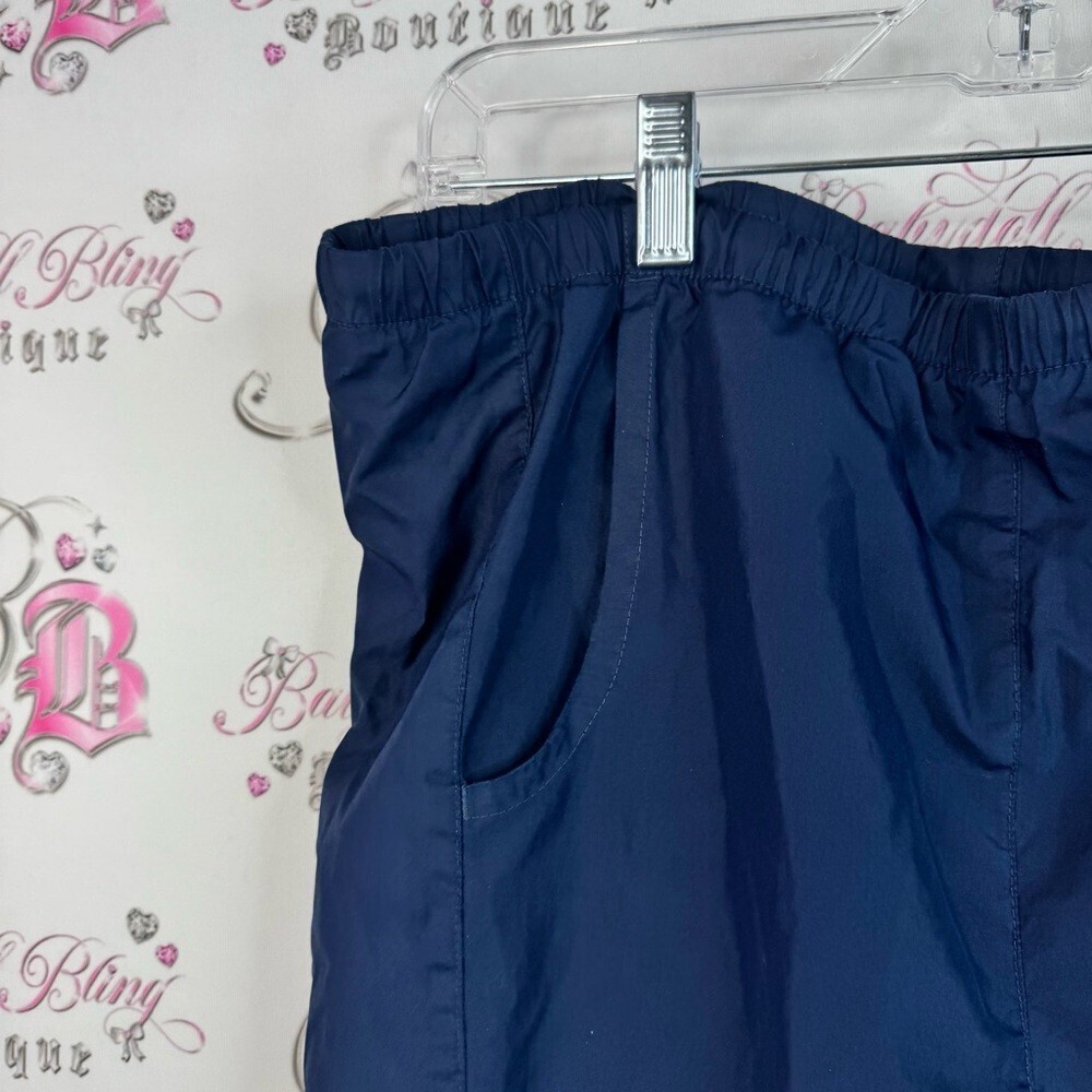 Nike pants flare style white logo rare Dark Blue Athletic Pants - Picture 5 of 7